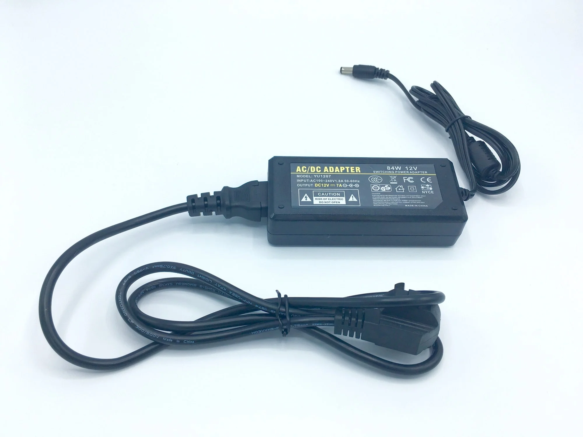 Adapter 12VDC 7A 5.5 mm. x 2.5 mm. รุ่น YU1207 - Image 2
