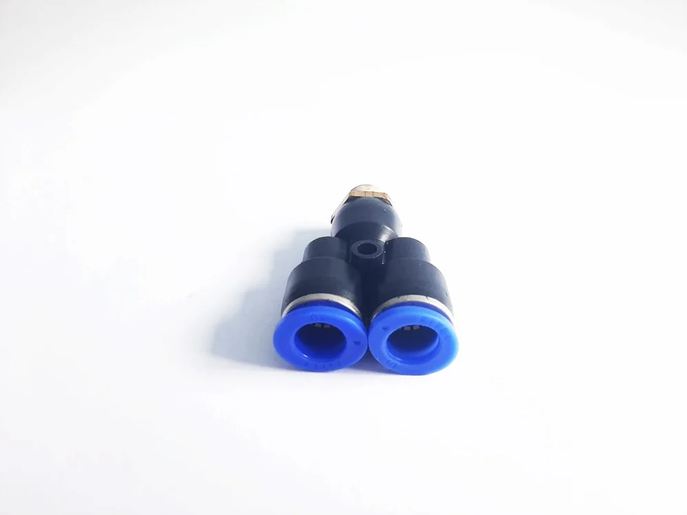 PYB10-02 ข้อต่อลม 3 ทางตัว Y เกลียวนอก 1/4 x เสียบสาย 10 mm. ดำ - Image 3