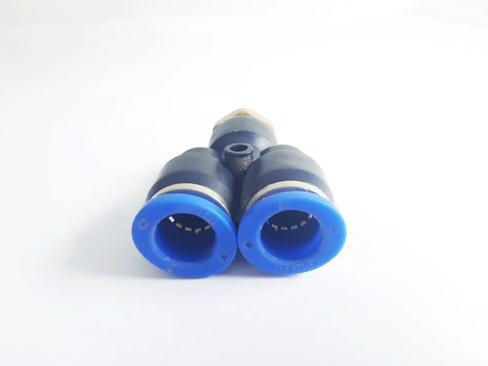 PYB12-01 ข้อต่อลม 3 ทางตัว Y เกลียวนอก 1/8 x เสียบสาย 12 mm. ดำ - Image 3